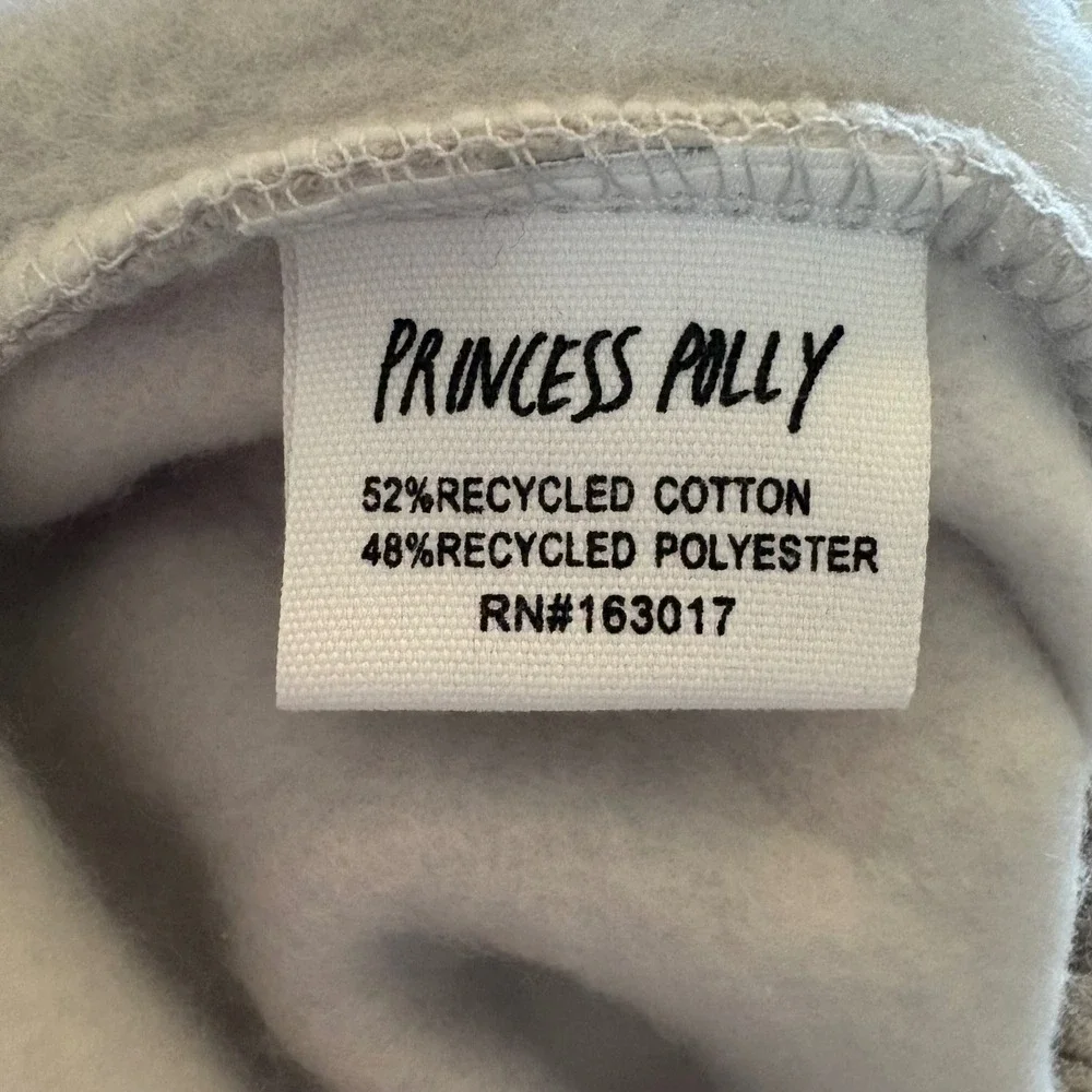 Princess Polly‎ Light Gray Cotton Blend Sweatpants Women's size 4 Small